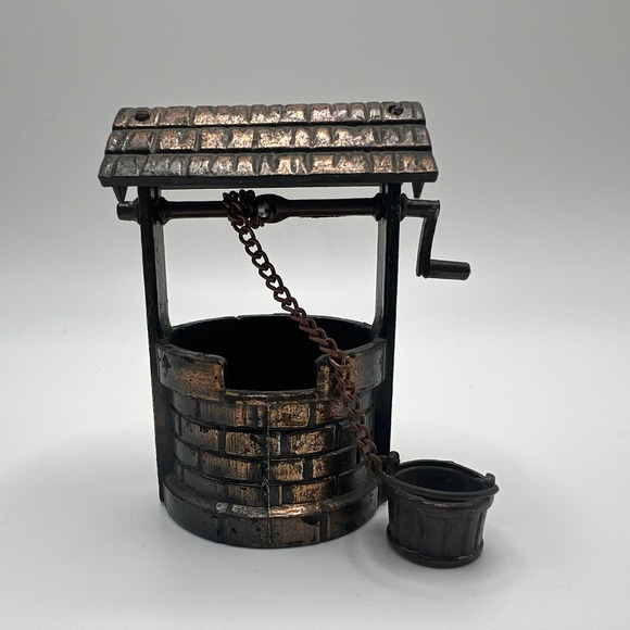 Other - Vintage 1976 Durham Diecast Dollhouse Wishing Well Metal Furniture Moving Parts
